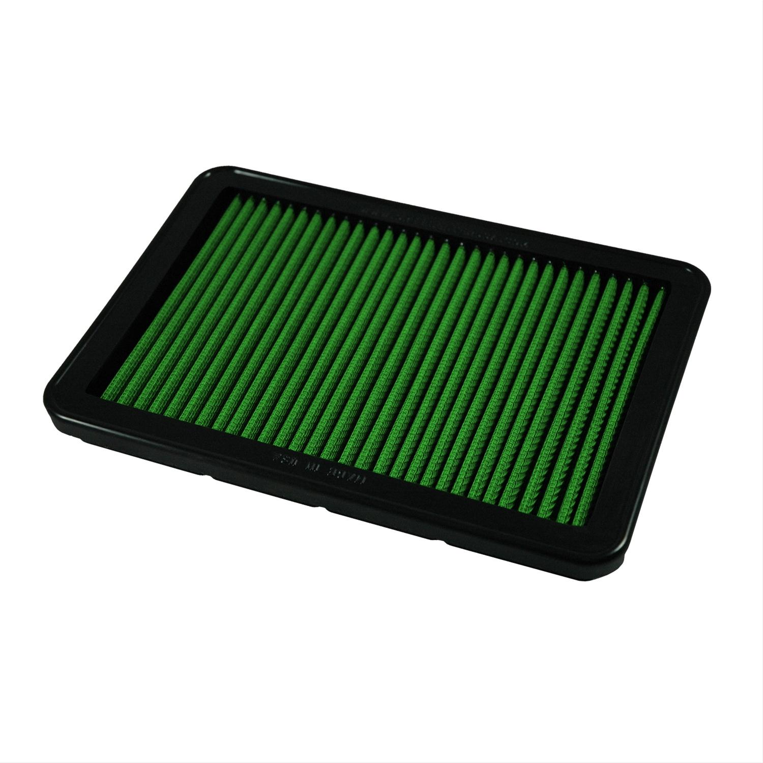 Green Filter High Performance Factory Replacement Air Filters 7206 Filter, Panel, Cotton Gauze, Green, 7.36 in. Width, 10.93 in. Length, 1.11 in. Height, Hyundai, Nissan, Each