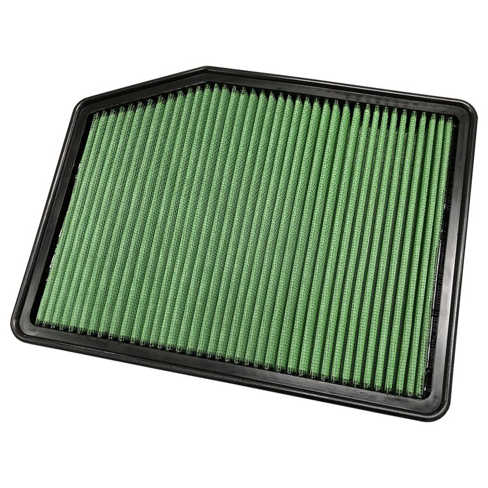 Green Filter High Performance Factory Replacement Air Filters 7354 Filter, Replacement, Oiled, Panel, Woven Cotton, Green, Cadillac, Chevrolet, GMC, Each