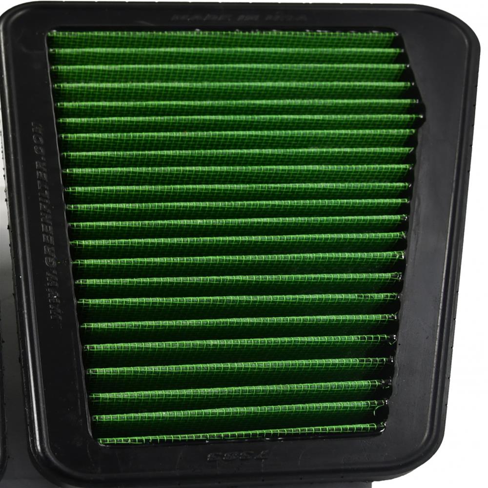 Green Filter High Performance Factory Replacement Air Filters 7383 Filter, Replacement, Panel, Woven Cotton, Green, Genesis, Kia, Left Side, Each