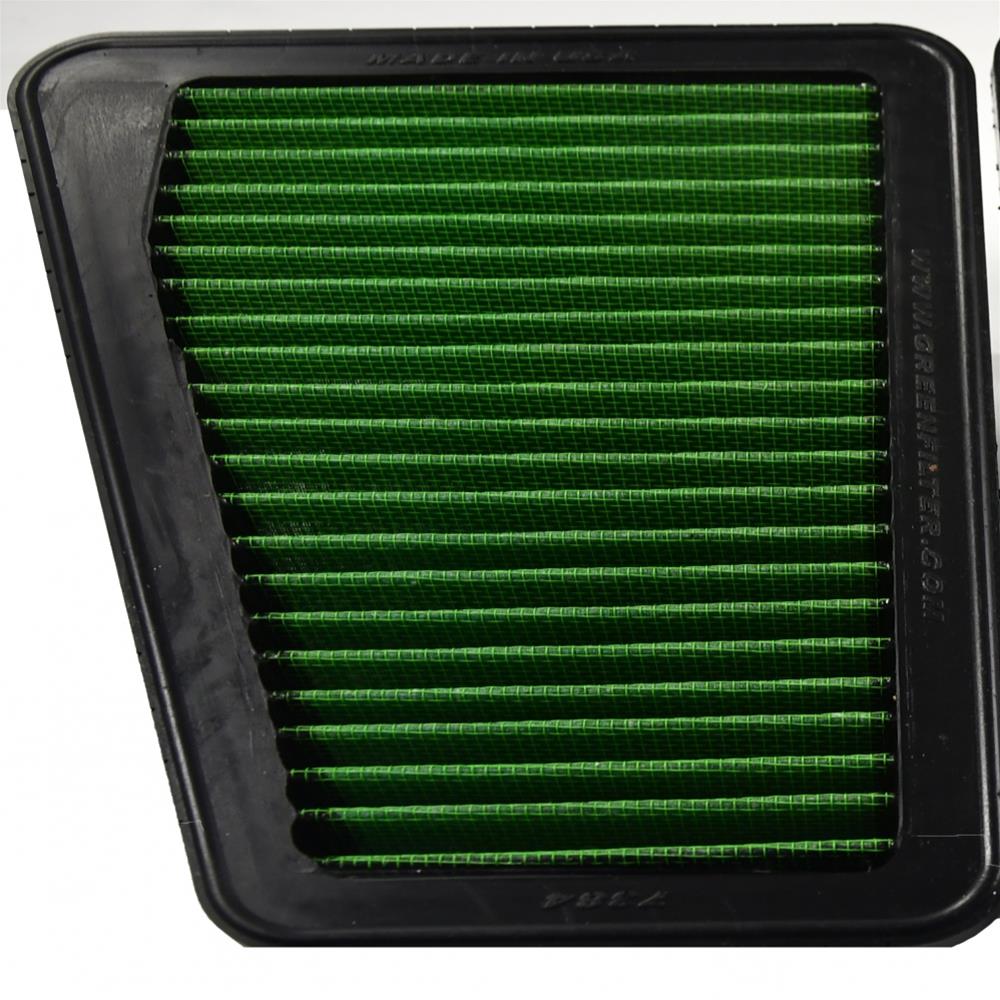 Green Filter High Performance Factory Replacement Air Filters 7384 Filter, Replacement, Panel, Woven Cotton, Green, Genesis, Kia, Right Side, Each