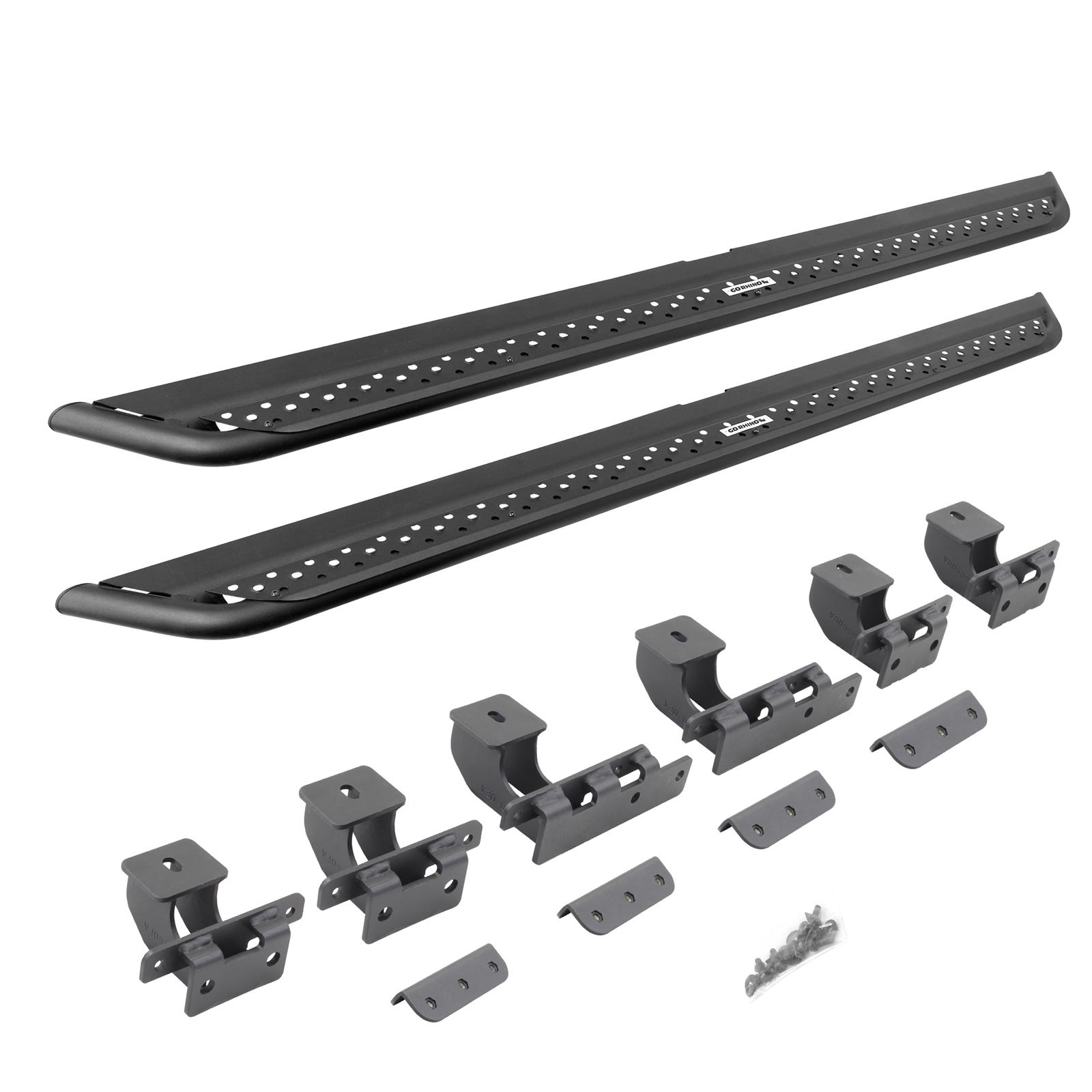 Go Rhino Dominator Xtreme DSS Sidesteps & Brackets For 2021-2025 Ford Bronco 2-Door - Textured Black