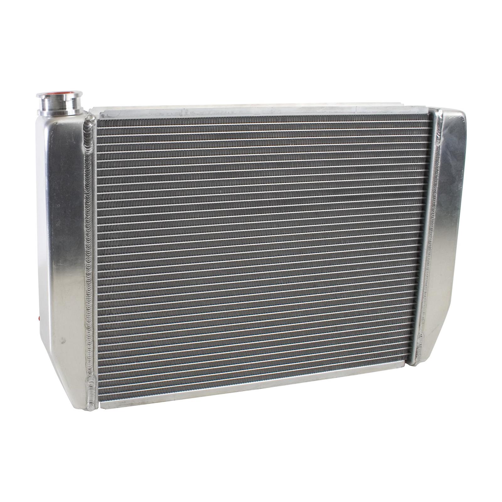 Griffin Universal Fit Radiators 1-25201-XS Radiator, Circle Track, Crossflow, Dual-row, Aluminum, Natural, 24 in. Width, 15.5 in. Height, 3 in. Thick, Each