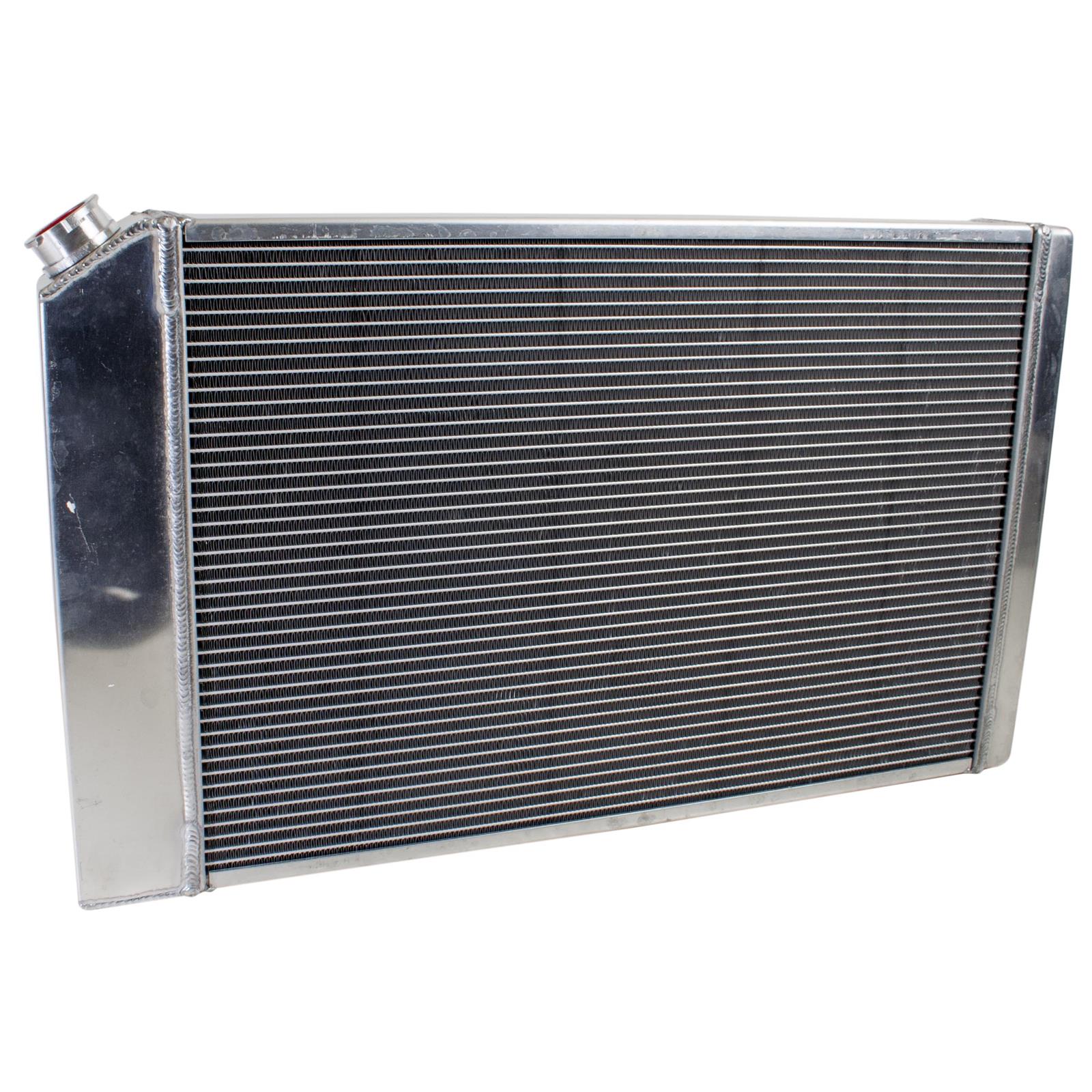 Griffin Performance Fit Radiator Combos CU-70010-LS Radiator, Crossflow, Aluminum, Natural, Dual Fan, Buick, Chevy, GMC, Oldsmobile, Pontiac, Kit