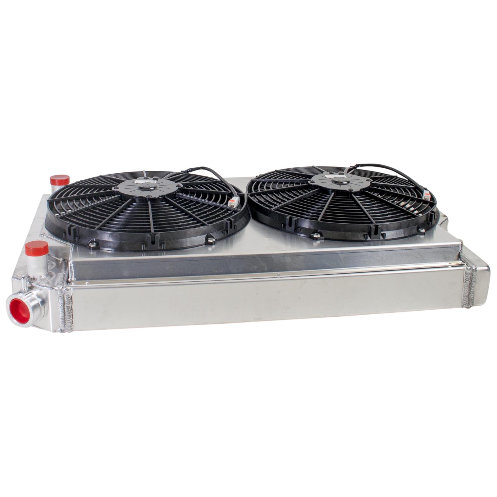 Griffin Performance Fit Radiator Combos CU-70010-LS Radiator, Crossflow, Aluminum, Natural, Dual Fan, Buick, Chevy, GMC, Oldsmobile, Pontiac, Kit thumbnail 4