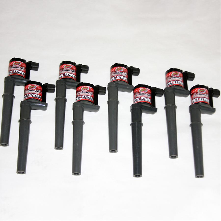 Granatelli 99-14 Ford 4.6L/5.4L/5.8L 4V Hot Street Coil Packs - Black (Set of 8)