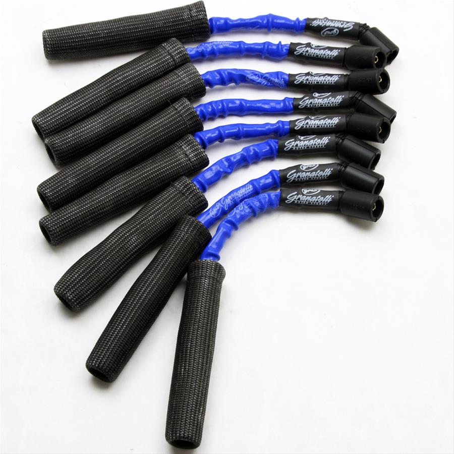 Granatelli 99-23 GM Truck V8 Perf Coil-Near-Plug Wire Conn Kit w/9in Lead/Blue Jacket/Blk Sleeve thumbnail 2