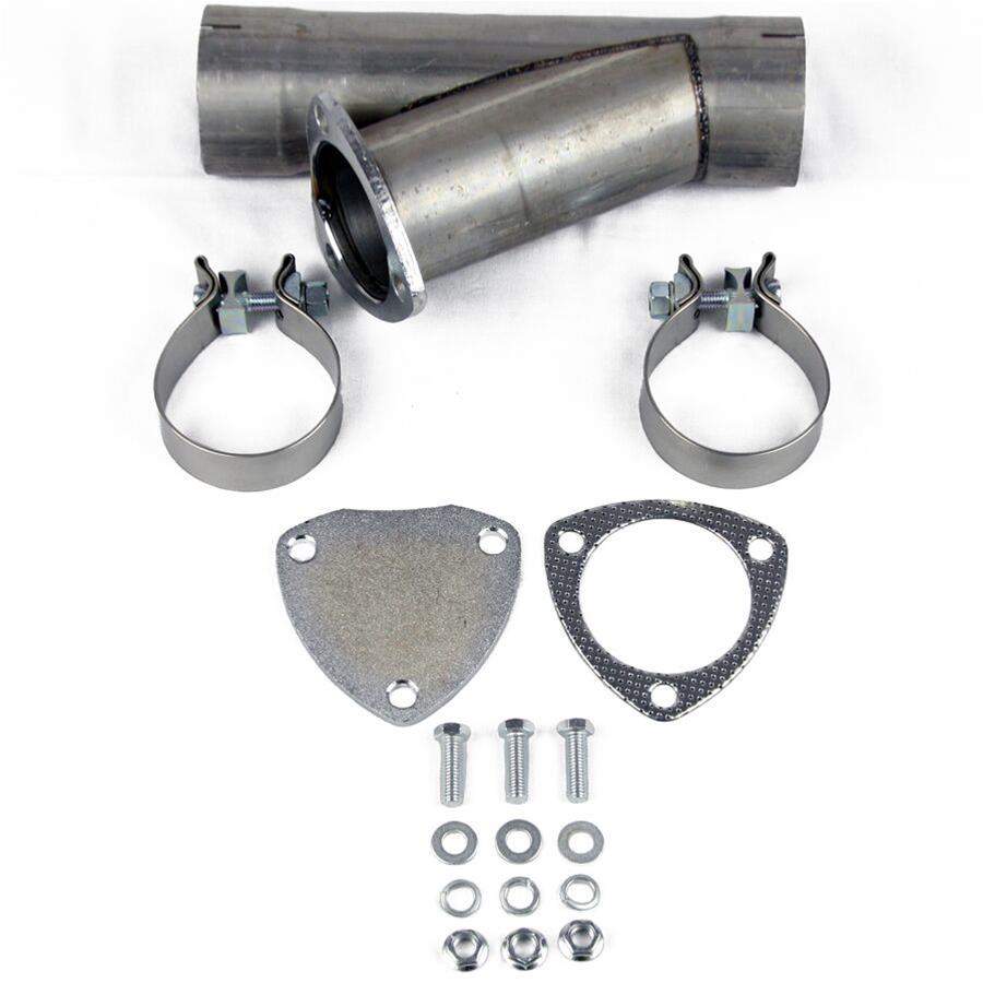 Granatelli 2.5in Aluminized Mild Steel Manual Exhaust Cutout w/Slip Fit/Band Clamp thumbnail 2