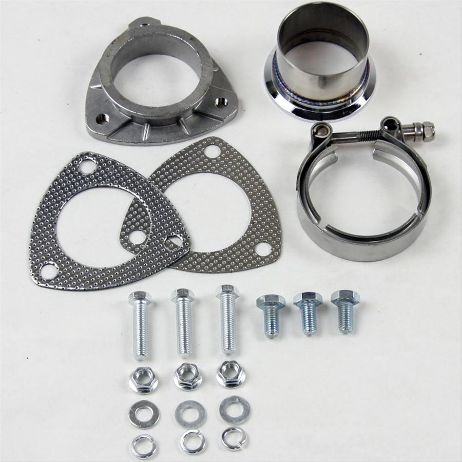 Granatelli 2.5in V-Band to Straight Connection Cutout w/Gaskets (3-Bolt) thumbnail 2