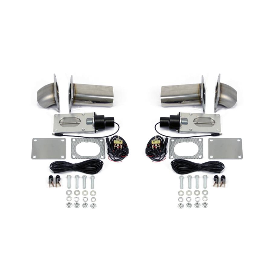 Granatelli 3.0in Oval Stainless Steel Electronic Dual Exhaust Cutout thumbnail 2