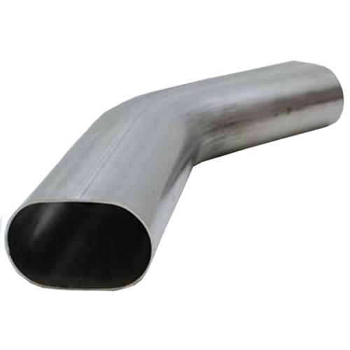 Granatelli 3in Oval Stainless Steel Horizontal 45 Deg Bend 4.5in Bend Radius Tubing thumbnail 2