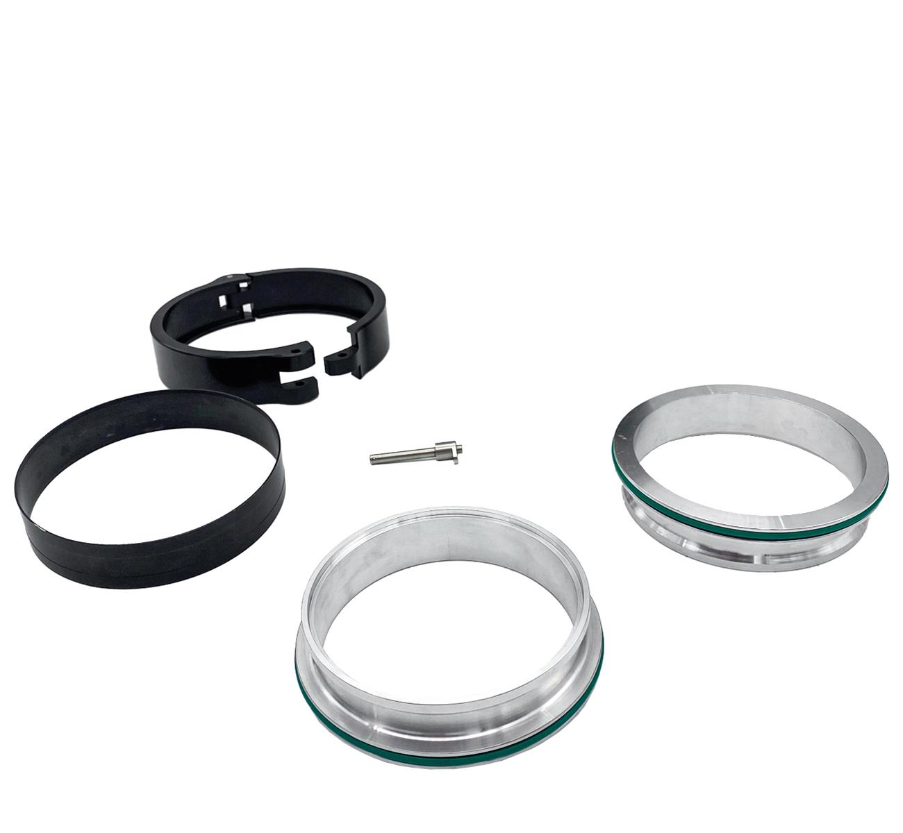 Granatelli 4.0in Dual Seal Double O-Ring Clamp Assembly thumbnail 2