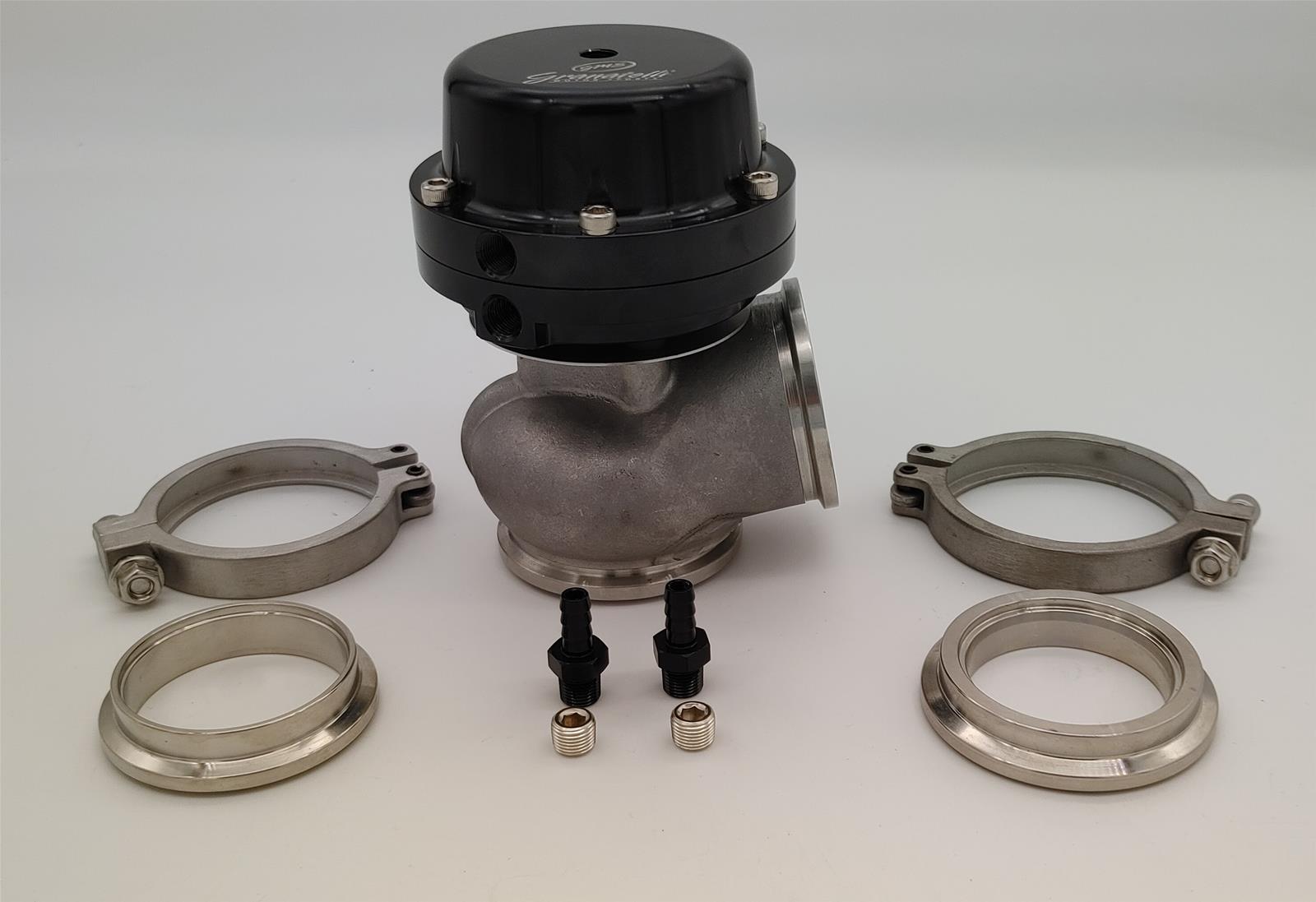 Granatelli 50mm 14PSI Piston Actuated Wastegate - Black Anodized thumbnail 3