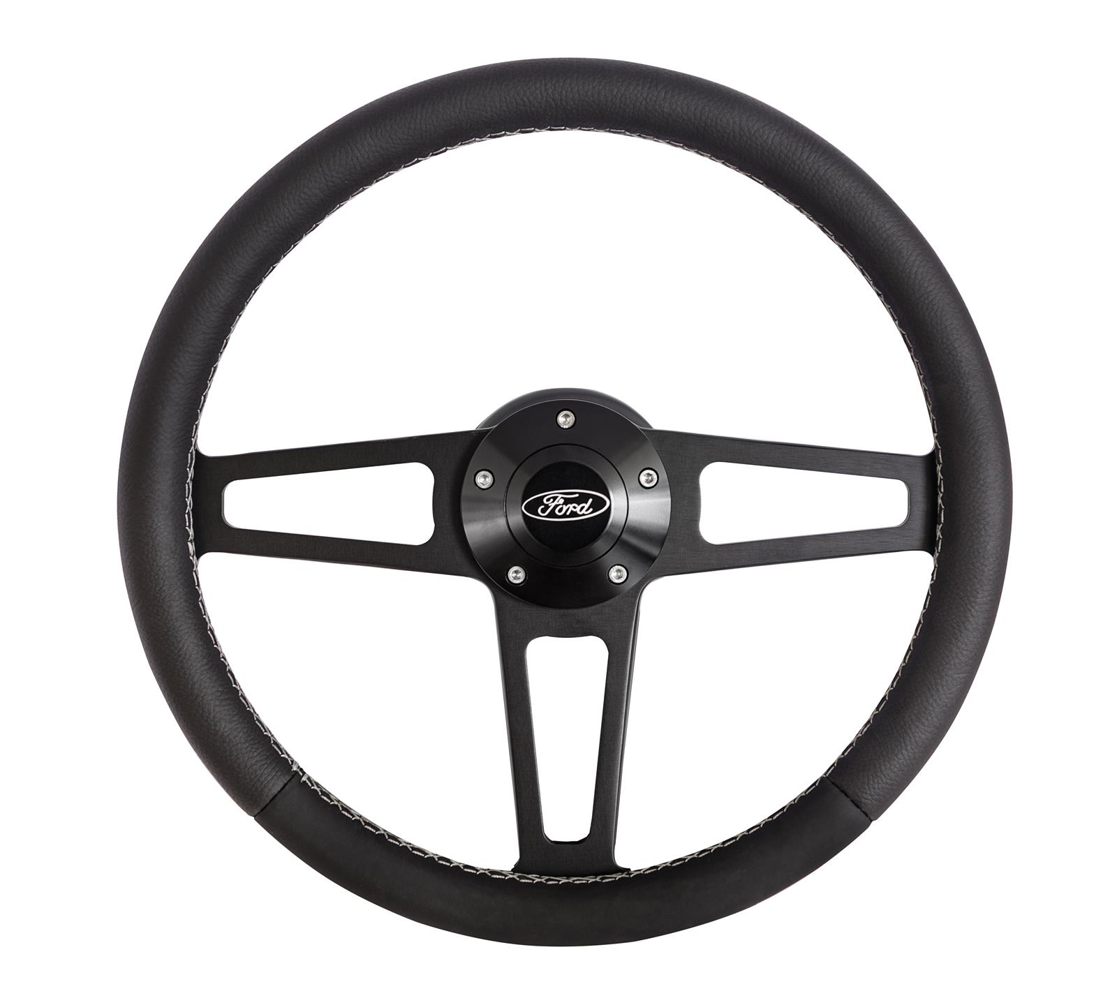 Grant 1917 T Series Black Steering Wheel Ford Logo Grant 1917 T Series Black Steering Wheel Ford Logo