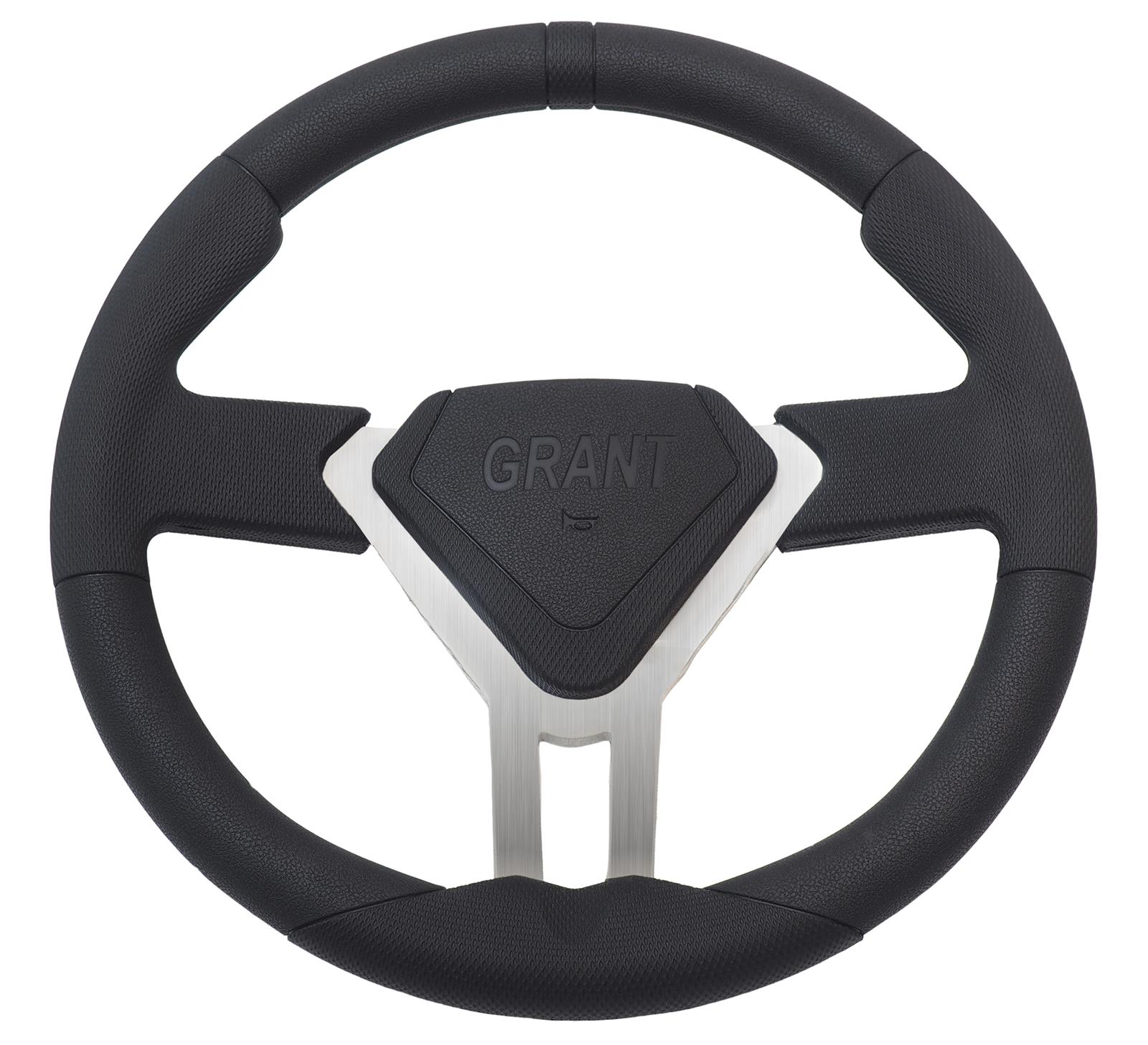 Grant Products Steering Wheels 498 Wheel, 13.5" Performance PRO EGDE Wheel Aluminum Poke Black Grip