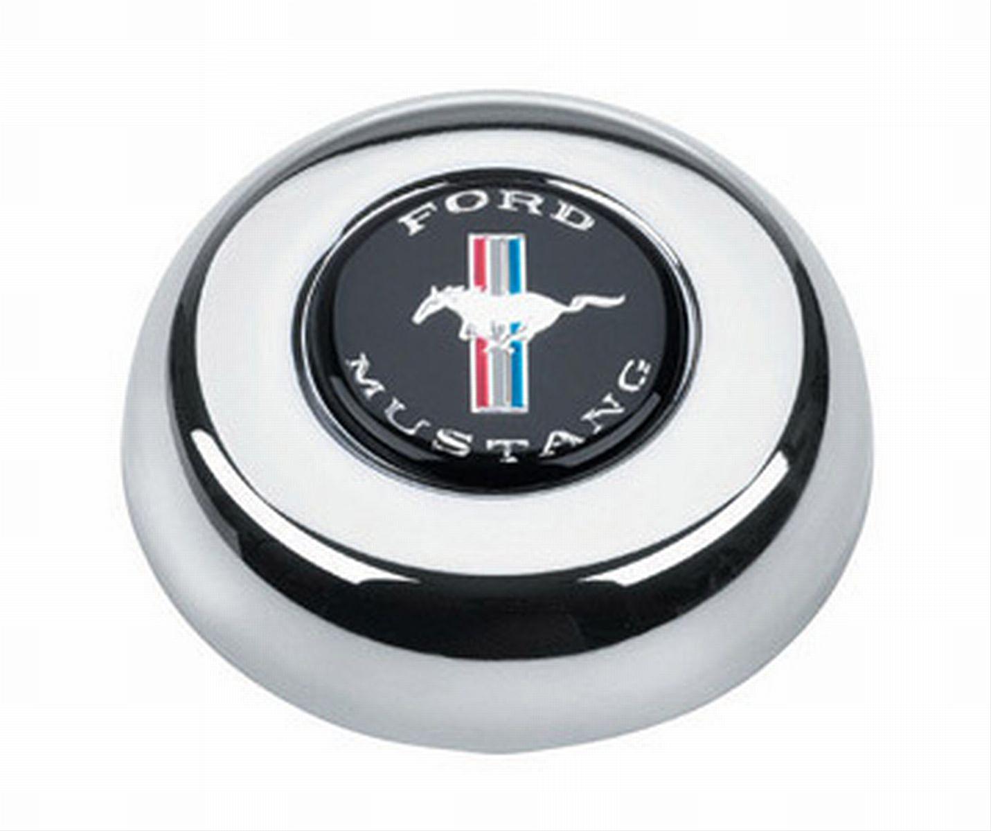 Grant Horn Button Aluminum Chrome Ford Mustang Emblem for Challenger ...