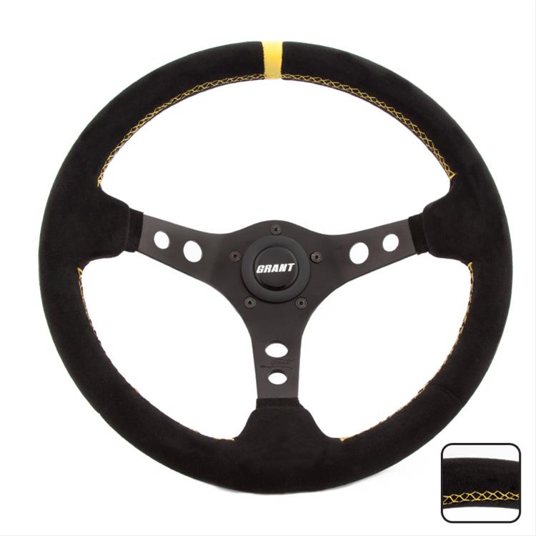 Grant 697 Suede Racing Steering Wheel w/Center Marker Grant 697 Suede Racing Steering Wheel w/Center Marker