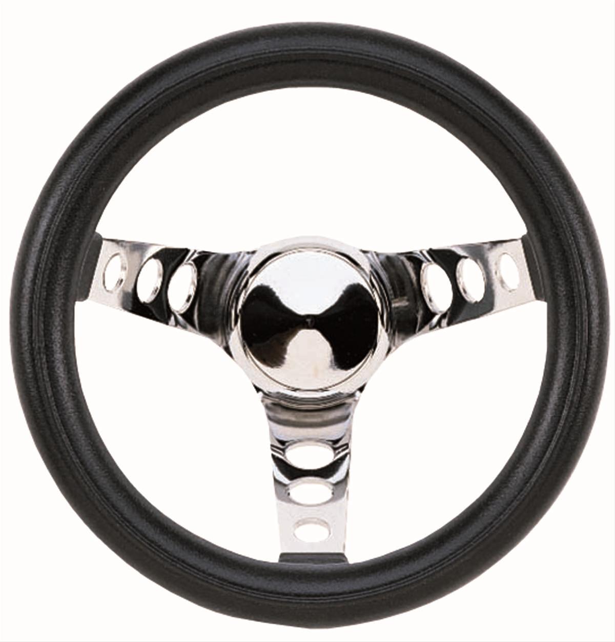 Chrome 3-Spoke Design Grant 838 Classic Series Steering Wheel 13 1/2" D