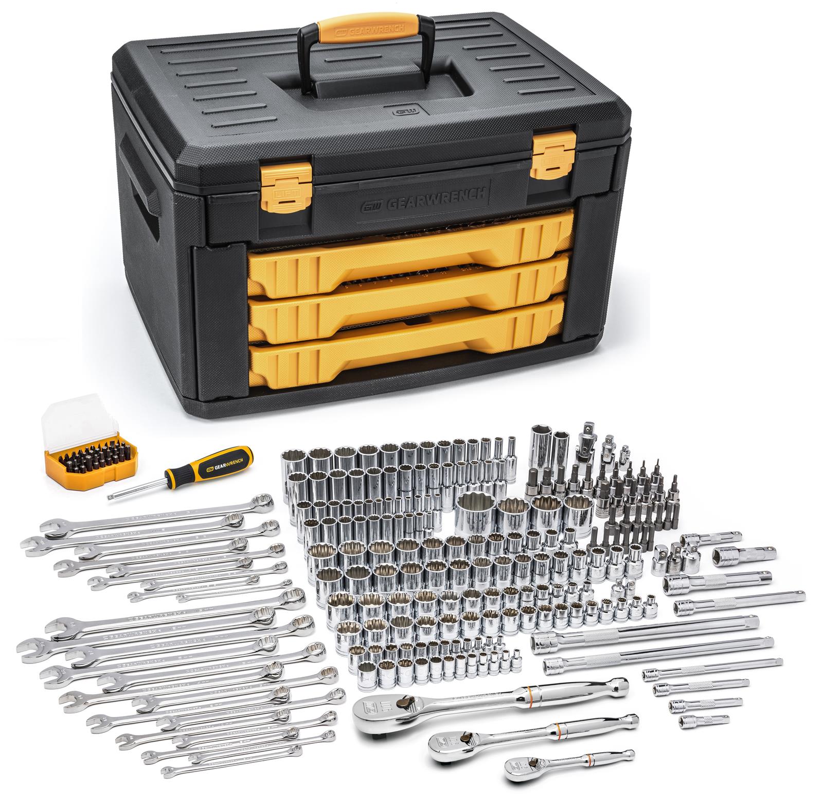 Gearwrench 80972 GearWrench 243-Piece 12-Point Mechanic Tool Sets ...