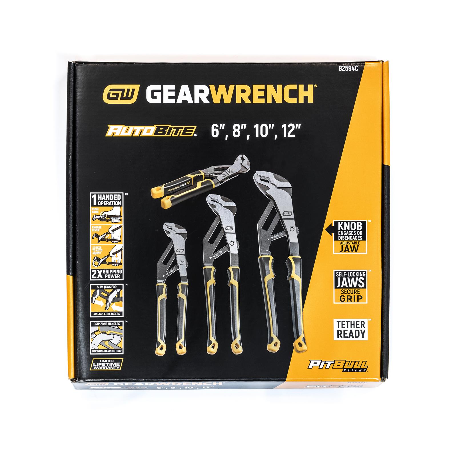 Gearwrench 82594C GearWrench Pitbull AutoBite Plier Sets Summit Racing
