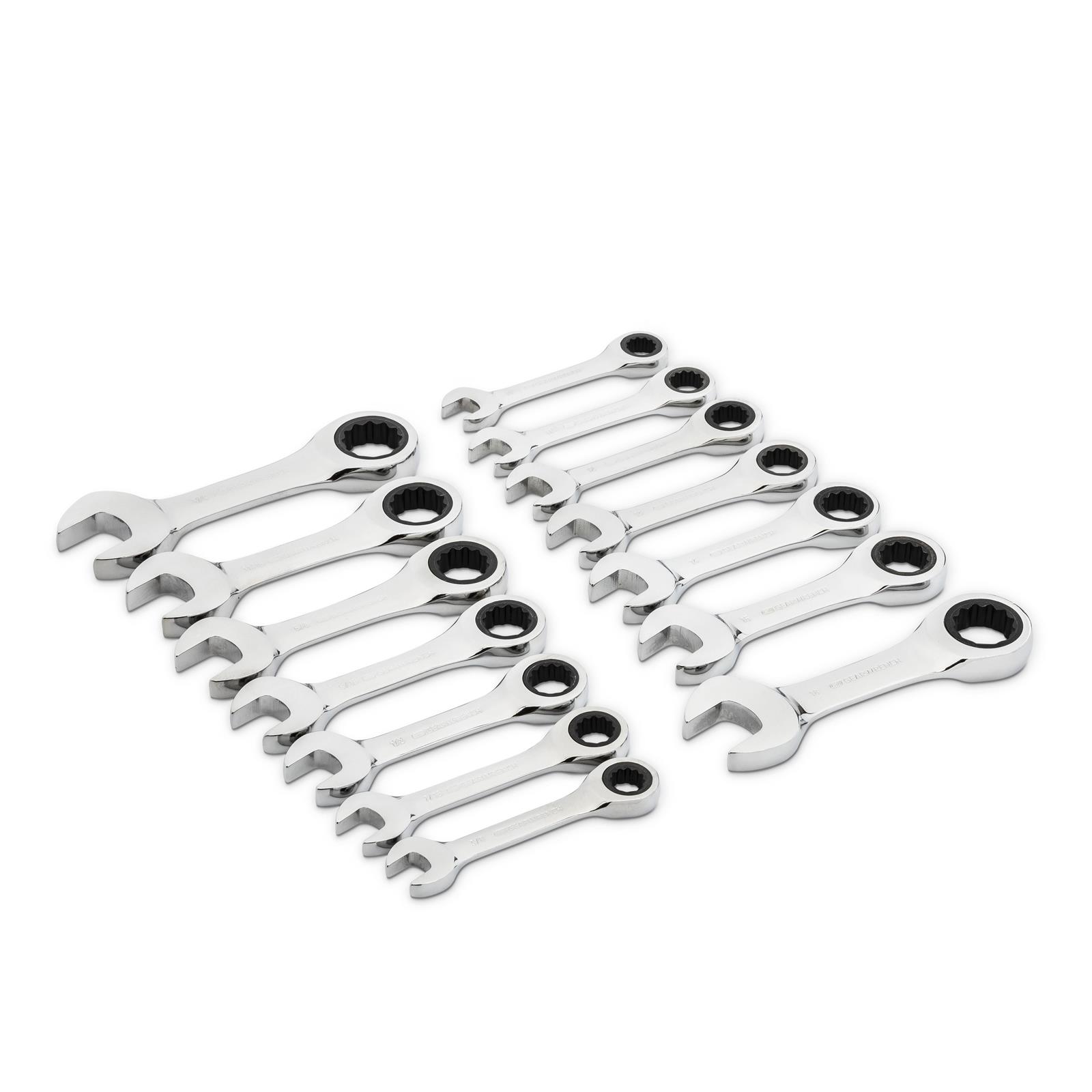 Gearwrench 85206 GearWrench Stubby Ratcheting Combination Wrench Sets