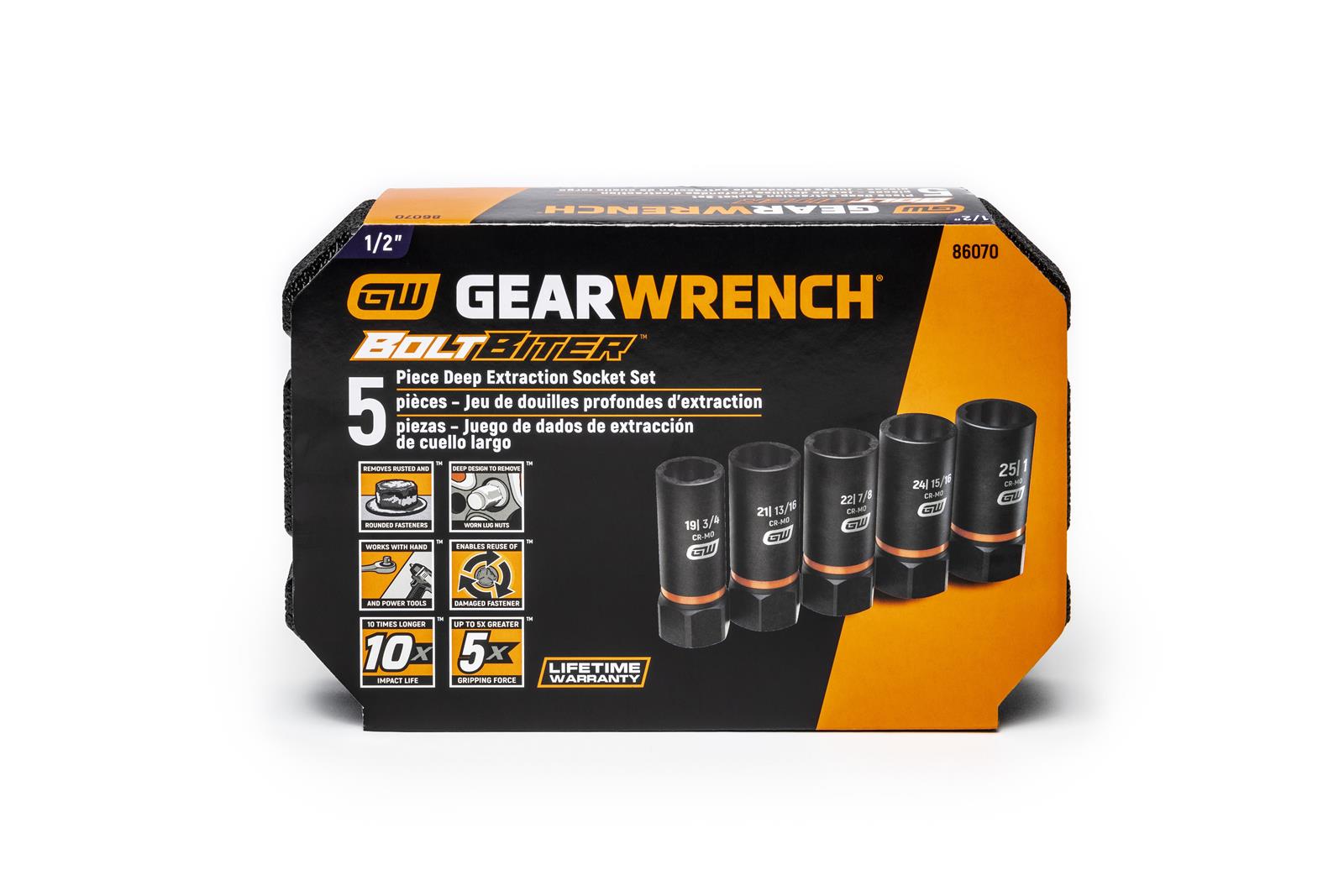 Gearwrench 86070 GearWrench Bolt Biter Extraction Socket Sets Summit