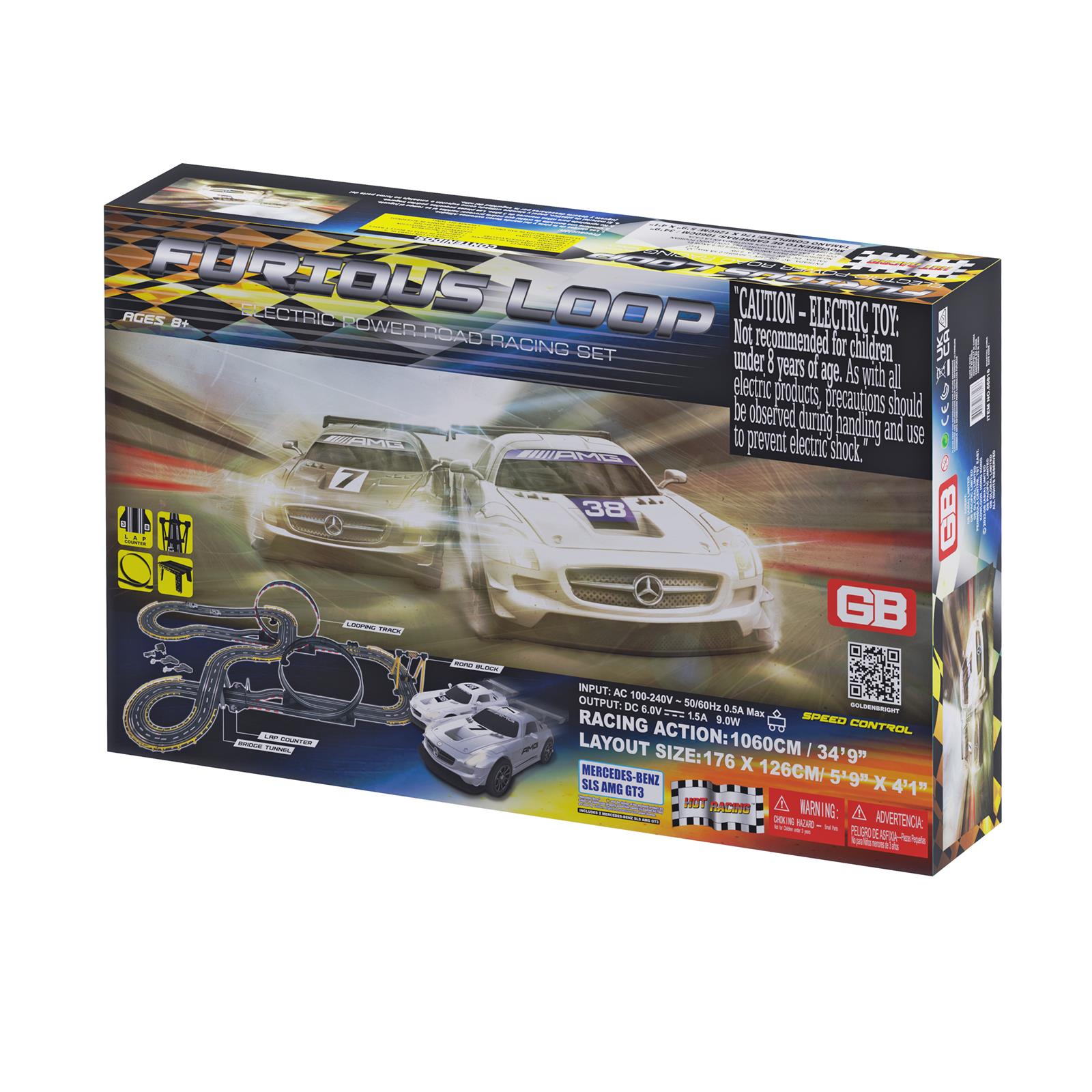 Summit Gifts 66816 1:43 Scale Furious Loop Slot Car Set | Summit Summit Gifts 66816 1:43 Scale Furious Loop Slot Car Set | Summit