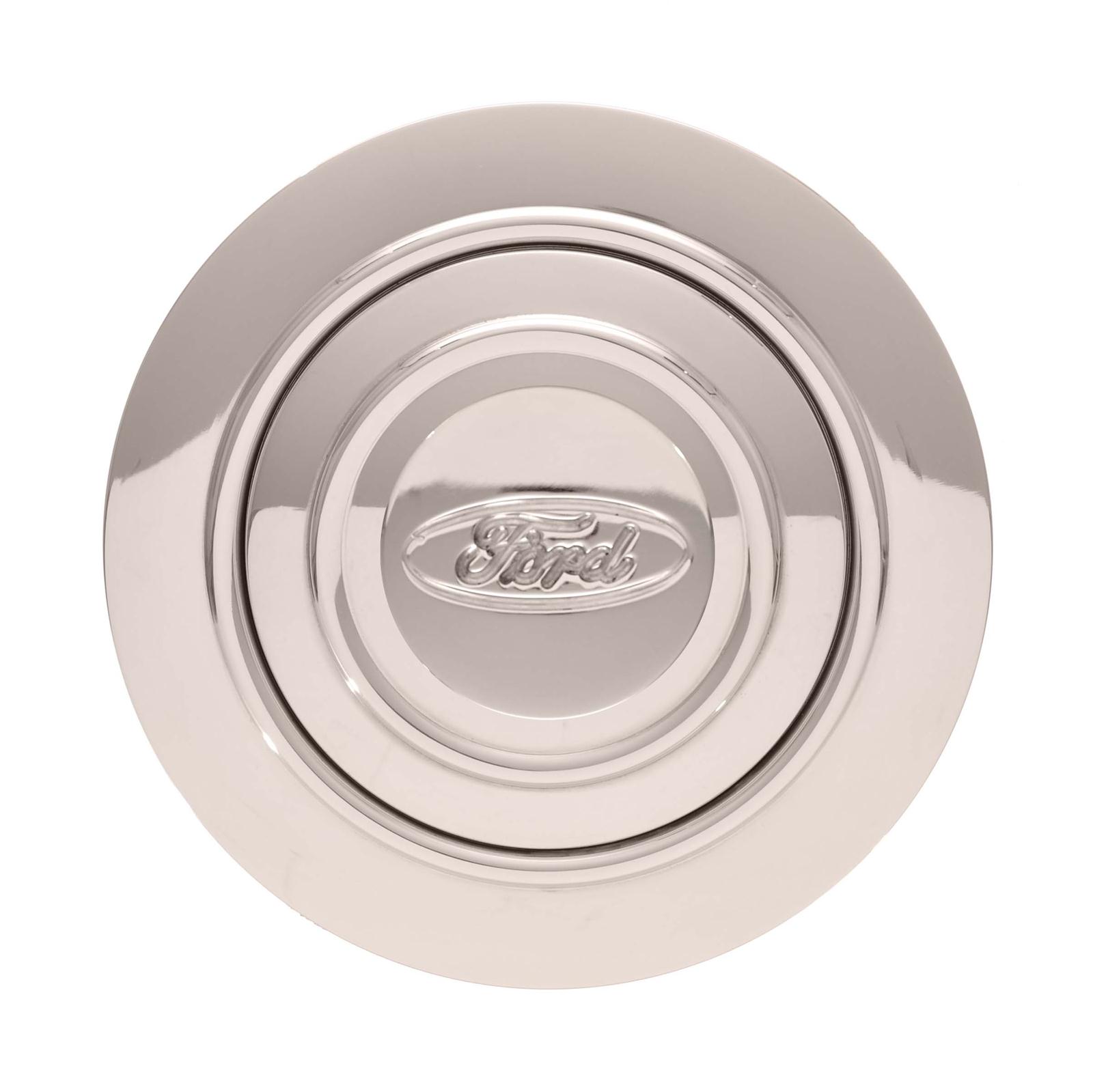 GT Performance GT-9 Banjo-Style Horn Buttons 11-1221 Button, GT-9, Banjo-Style, Billet Aluminum, Polished, Ford Oval Logo, Each