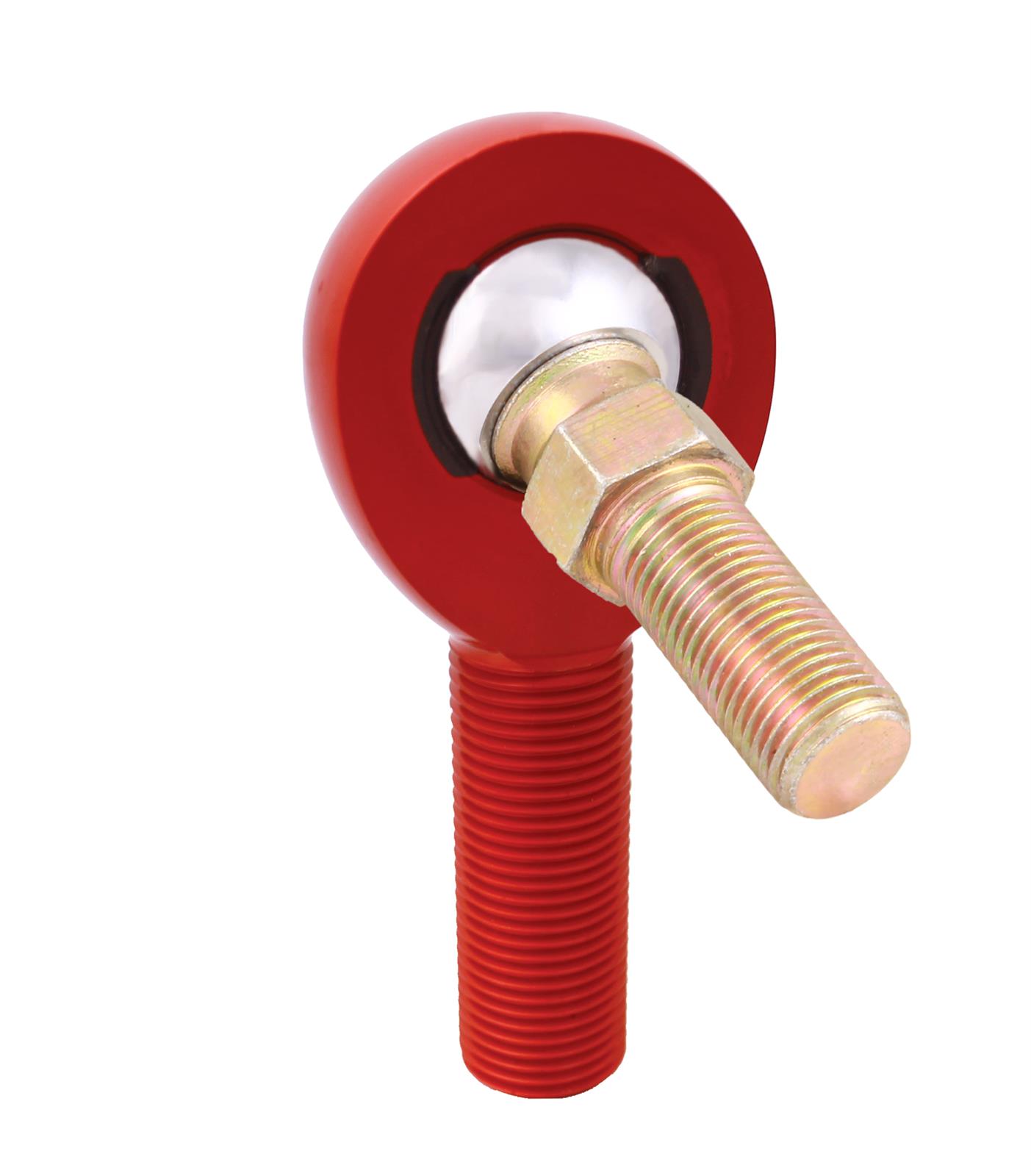 QA1 A Series Endura Rod End - Male/Left Hand - .5in Bore x 1/2-20 w/Stud - Red Aluminum
