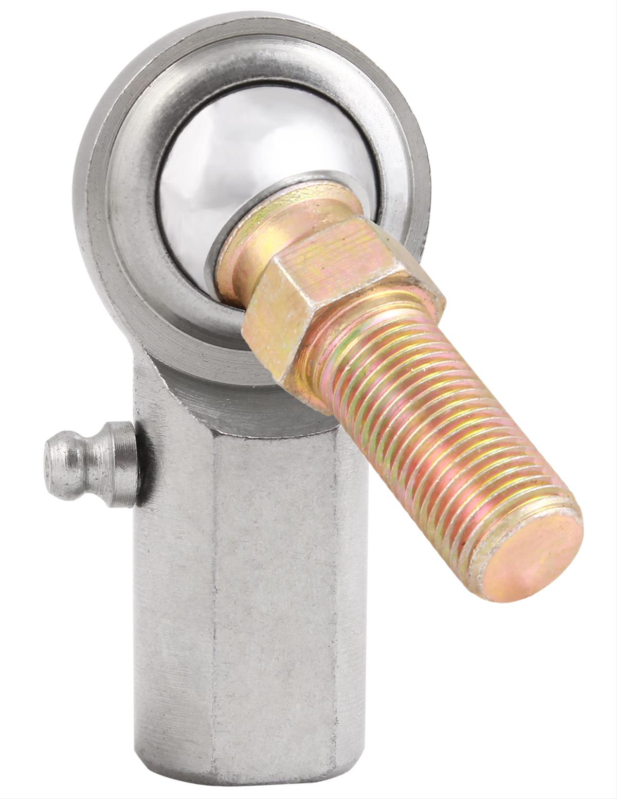 QA1 C Series 2-Pc Rod End - Female/Left Hand - .625in Bore x 5/8-18 w/Stud & Zerk - Carbon Steel