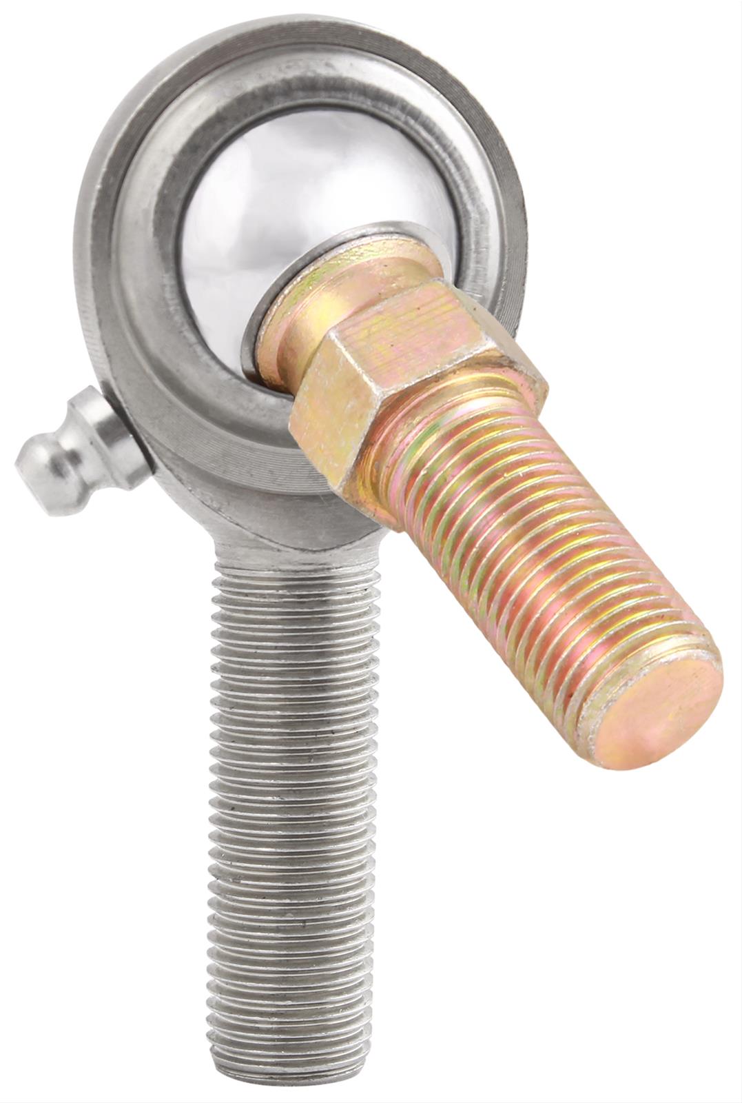 QA1 C Series 2-Pc Rod End - Male/Right Hand - .75in Bore x 3/4-16 w/Stud & Zerk - Carbon Steel