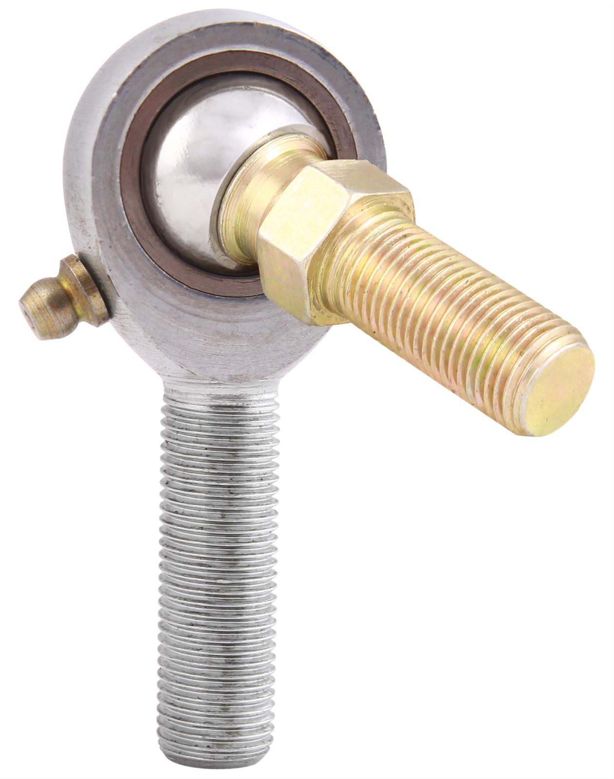 QA1 H Series 3-Pc Rod End - Male/Left Hand - .375in Bore x 3/8-24 w/Stud & Zerk - Alloy Steel