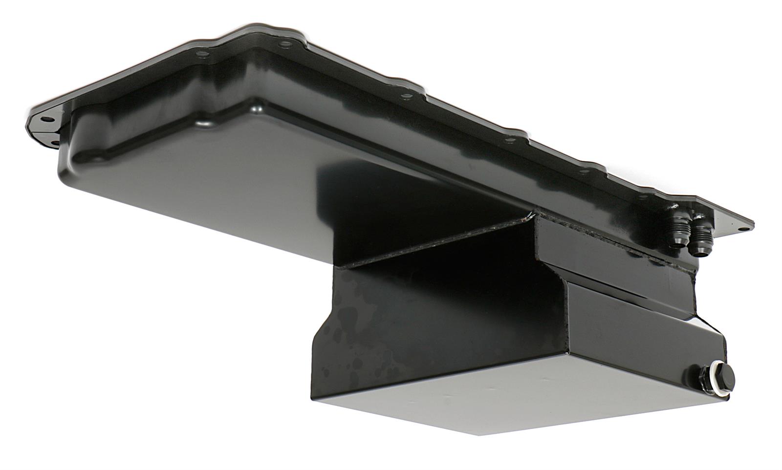 Hamburger's Performance Street LS Swap Oil Pans 0171 Pan, Pan, Street/Strip Style, Wet Rear Sump Style, 7.00 qts. Capacity, Steel, Black, Buick, Chevy, GMC, LS, Each thumbnail 2