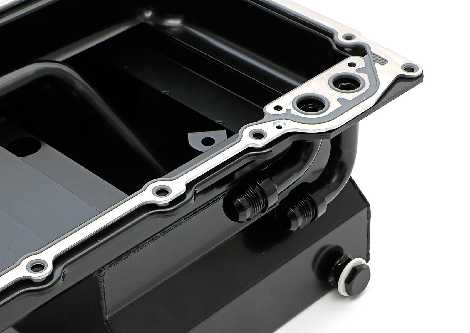 Hamburger's Performance Street LS Swap Oil Pans 0173 Pan, Pan, Street/Strip Style, Wet Rear Sump Style, 7.00 qts. Capacity, Steel, Black, Buick, Chevy, GMC, LS, Each thumbnail 2