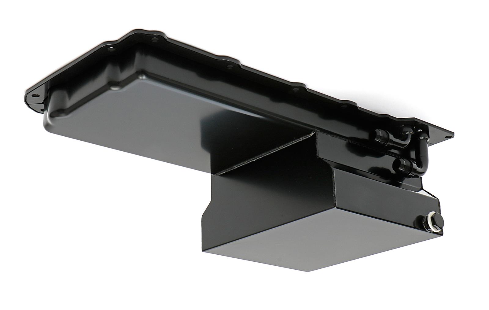Hamburger's Performance Street LS Swap Oil Pans 0173 Pan, Pan, Street/Strip Style, Wet Rear Sump Style, 7.00 qts. Capacity, Steel, Black, Buick, Chevy, GMC, LS, Each