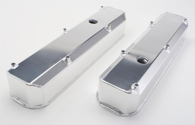 Hamburger's Performance Fabricated Aluminum Valve Covers 1095 Covers, Tall, Fabricated, Aluminum, Natural, Mopar, Small Block, Pair