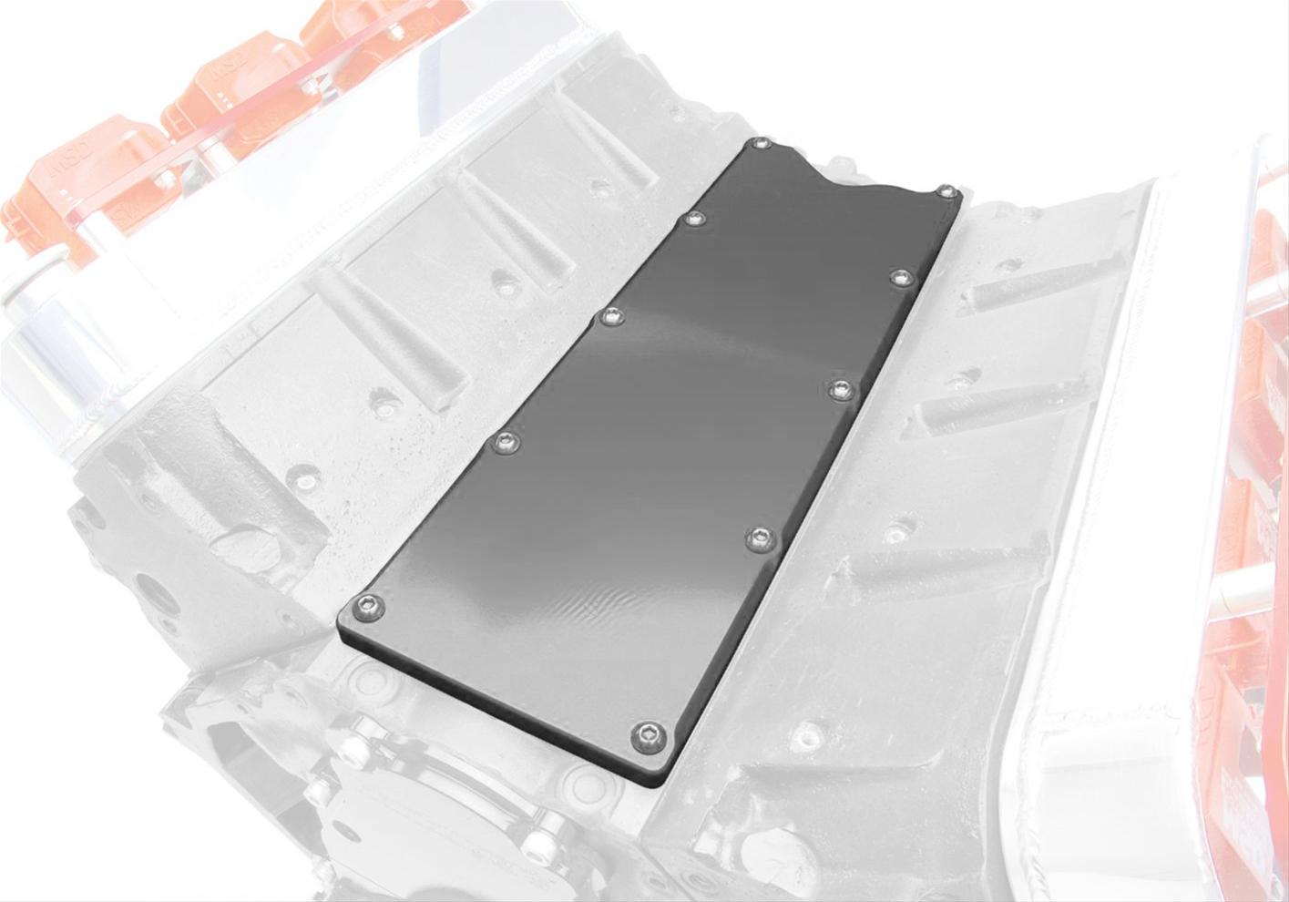 Hamburger's Performance LS Lifter Valley Covers 1103 Plate, Aluminum, Red Anodized, GM, LS, Each thumbnail 2