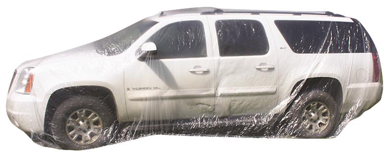 Woodward Fab Plastic Vehicle Covers WFCCC SMALL Car Cover, Plastic, Clear, Small, 17 ft. to 19 ft., Each 3mil Thick plastic, Dust & Dirt Protection, Lightweight