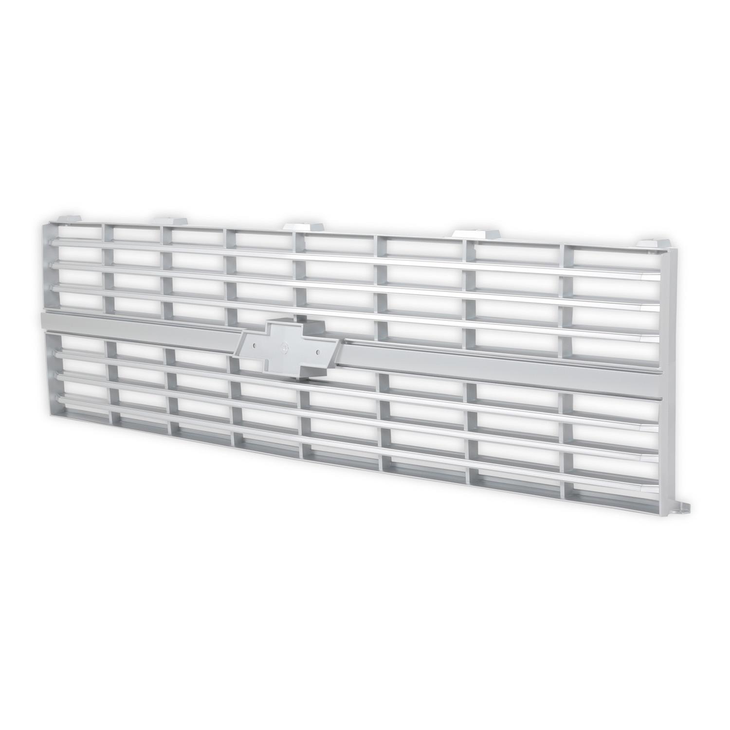 Brothers Trucks Grilles 04-176 Grille, Front Main Grille, Silver, Mounting Provision for Bowtie, Fits Models With Single Headlights. No Grille Molding. Plastic, Chevy, Each thumbnail 3