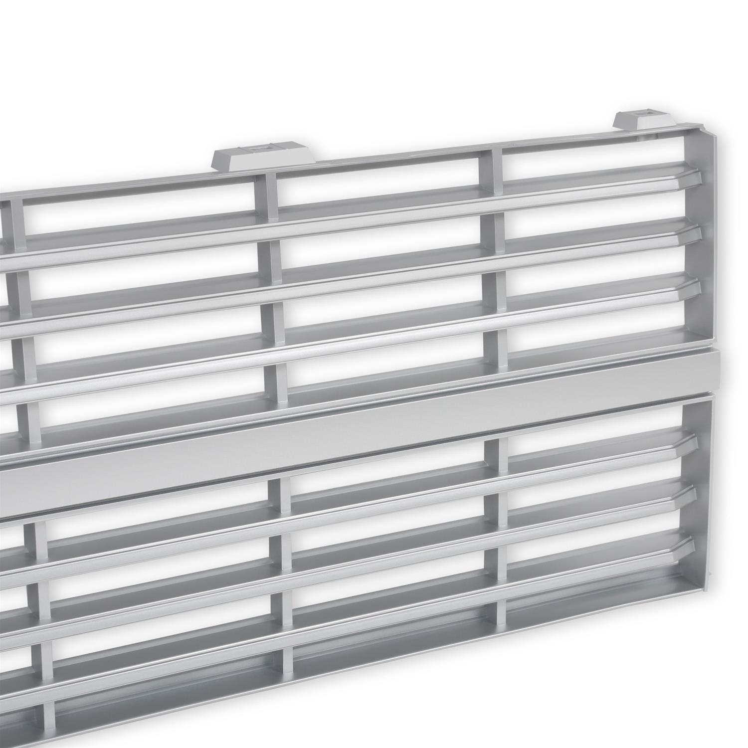 Brothers Trucks Grilles 04-176 Grille, Front Main Grille, Silver, Mounting Provision for Bowtie, Fits Models With Single Headlights. No Grille Molding. Plastic, Chevy, Each