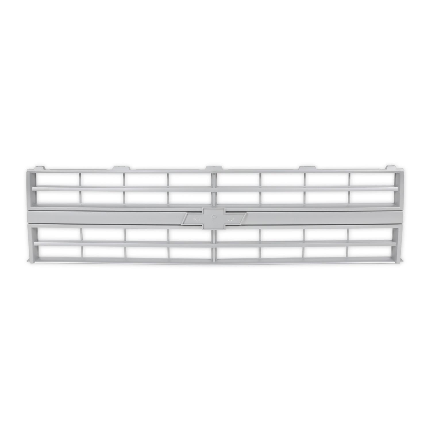 Brothers Trucks Grilles 04-178 Grille, Front Main Grille, Silver, Mounting Provision for Bowtie, Fits Models With Single Headlights. No Grille Molding. Plastic, Chevy, Each thumbnail 7