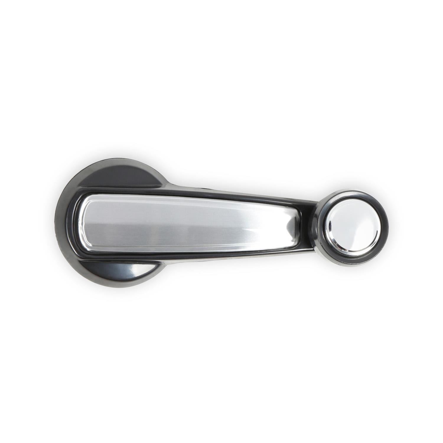 Brothers Trucks Window Crank Handles 04-470 Handles, Plastic, Black Handle, Silver Inserts, Driver and Passenger Side, Chevy, GMC, Each thumbnail 3