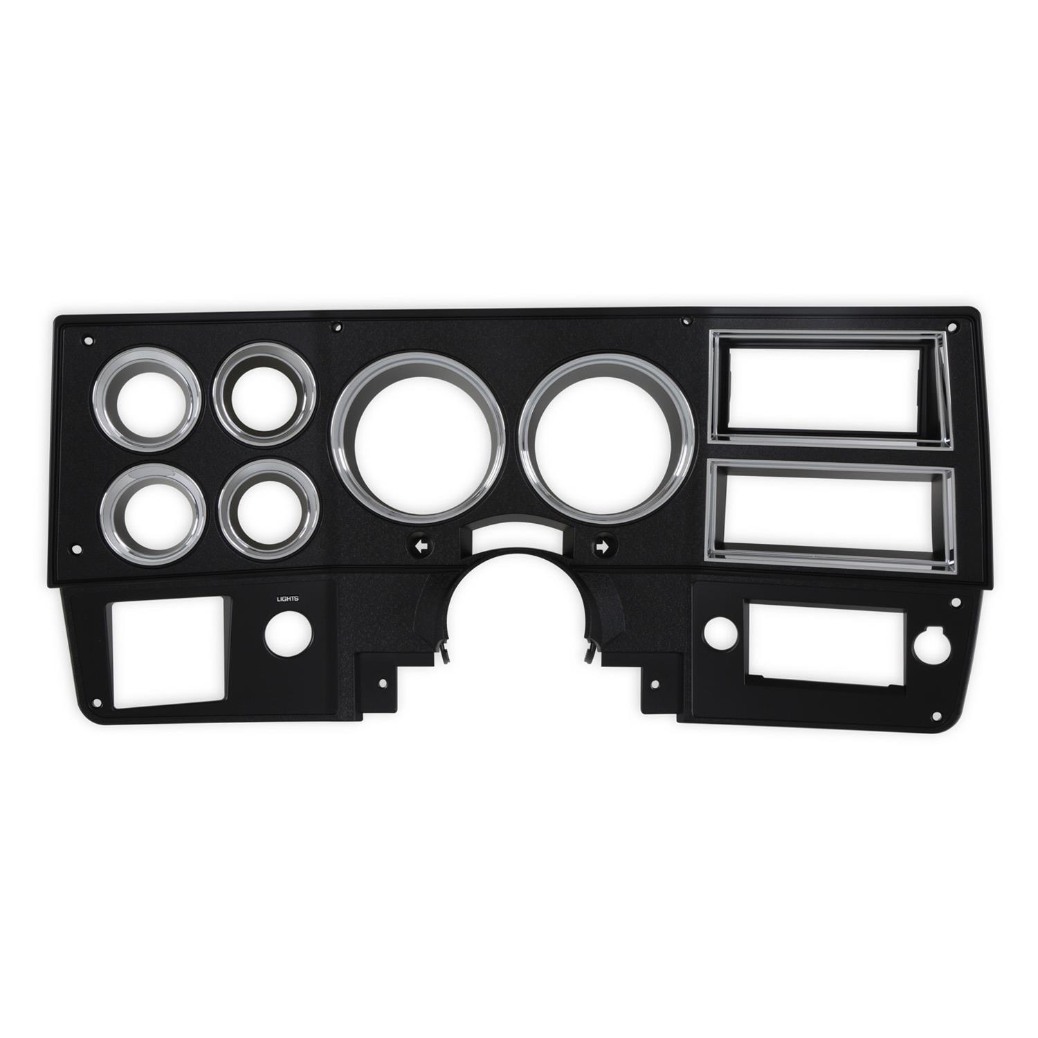 Brothers Trucks Instrument Bezels 05-218 Gauge Bezels, Black and Chrome, Fits Models Equipped with Air Conditioning, Chevrolet, GMC, Each thumbnail 6
