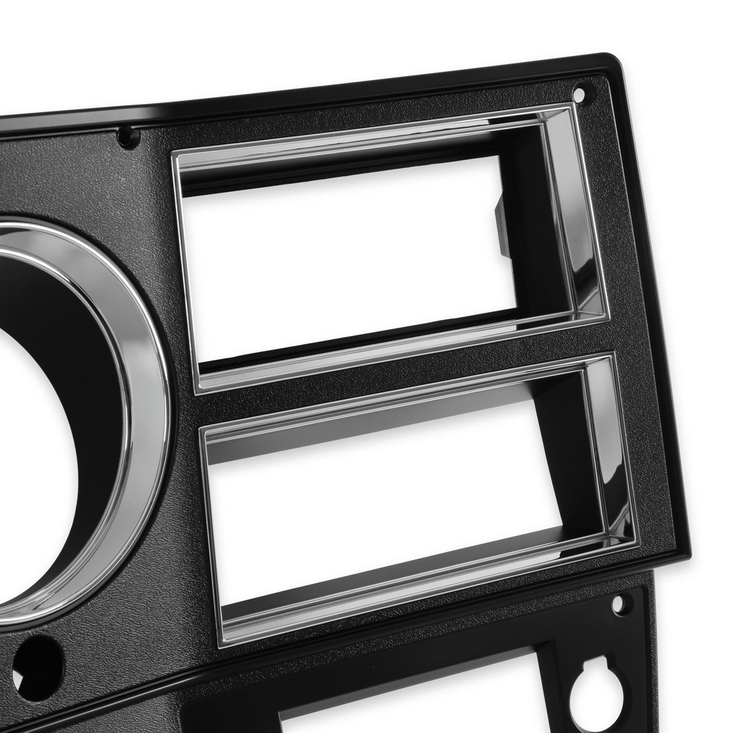 Brothers Trucks Instrument Bezels 05-218 Gauge Bezels, Black and Chrome, Fits Models Equipped with Air Conditioning, Chevrolet, GMC, Each