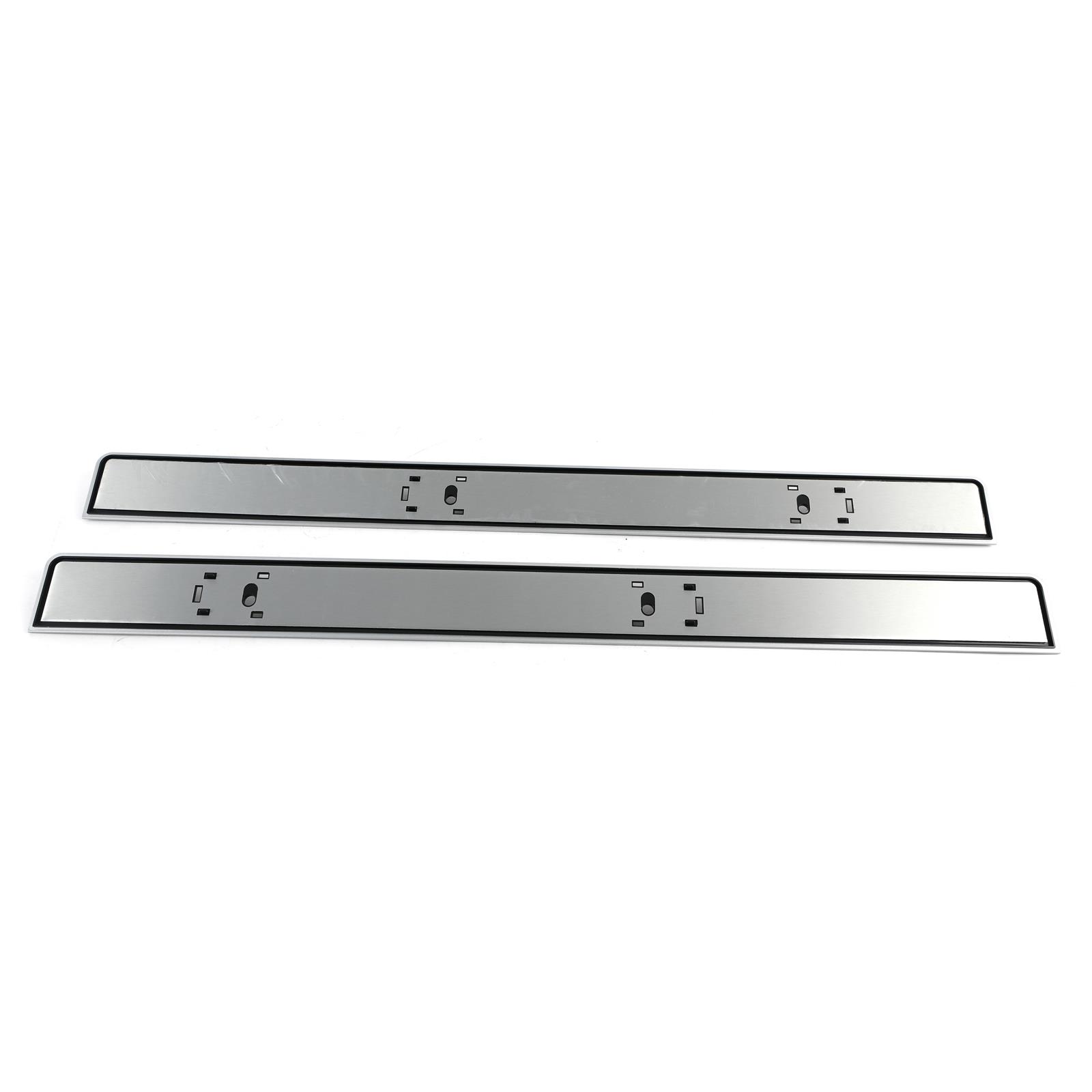 Brothers Trucks Door Panel Trim Sets 05-282 Trim, Front Panel, Replacement, Aluminum/Plastic, Brushed/Black Finish, with Pull Strap Holes, Hardware, Chevy, GMC, Pair