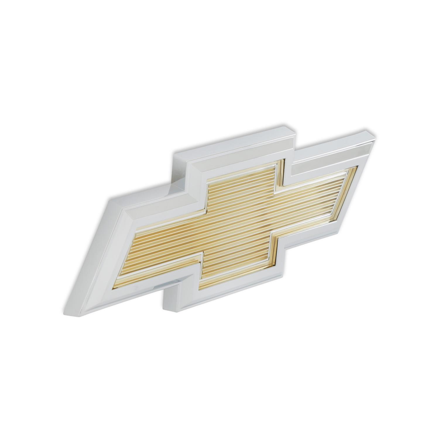 Brothers Trucks Emblems 06-153 Emblems, Silver/Gold, Bowtie, Grille Position, Bolt-on, Chevrolet, GMC, Each thumbnail 4