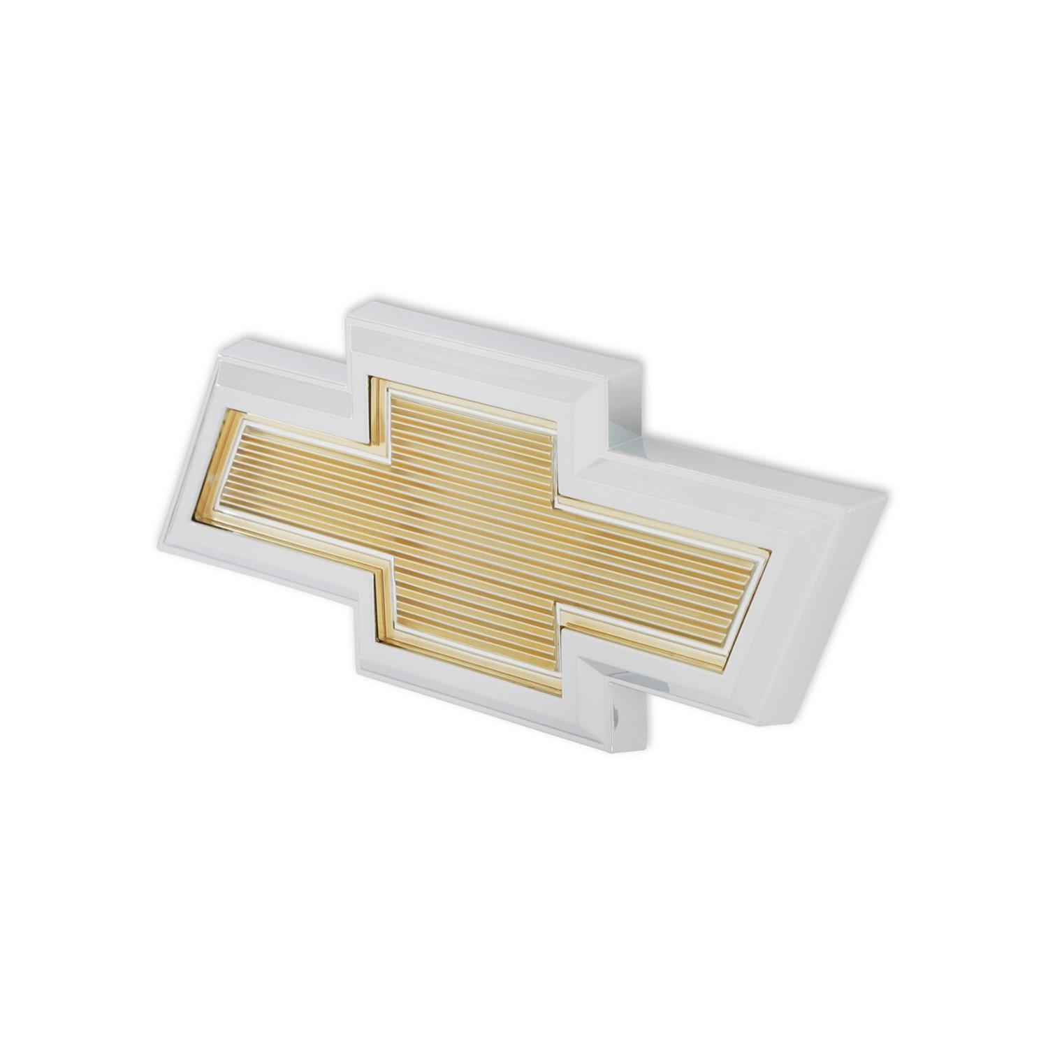 Brothers Trucks Emblems 06-153 Emblems, Silver/Gold, Bowtie, Grille Position, Bolt-on, Chevrolet, GMC, Each thumbnail 3