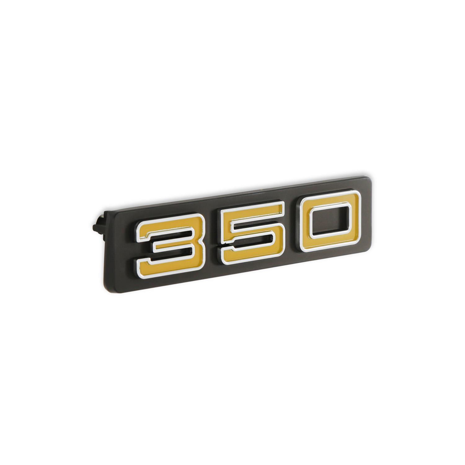 Brothers Trucks Emblems 06-155 Emblems, Black/Gold, 350 Logo, Grille Position, Bolt-on, Chevrolet, GMC, Each thumbnail 2