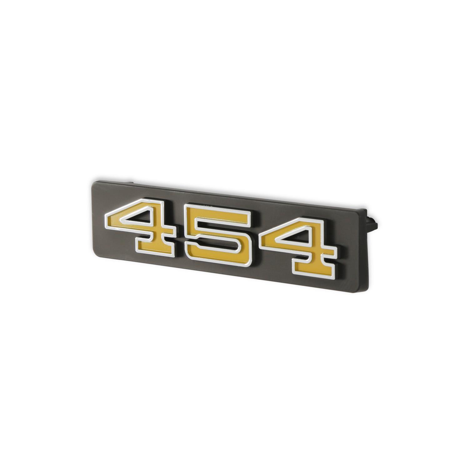 Brothers Trucks Emblems 06-156 Emblems, Black/Gold, 454 Logo, Grille Position, Bolt-on, Chevrolet, GMC, Each thumbnail 2