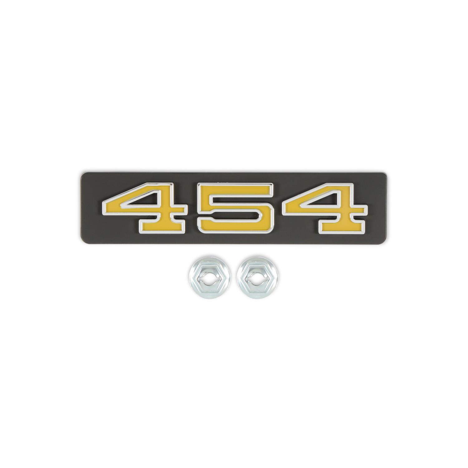 Brothers Trucks Emblems 06-156 Emblems, Black/Gold, 454 Logo, Grille Position, Bolt-on, Chevrolet, GMC, Each thumbnail 4