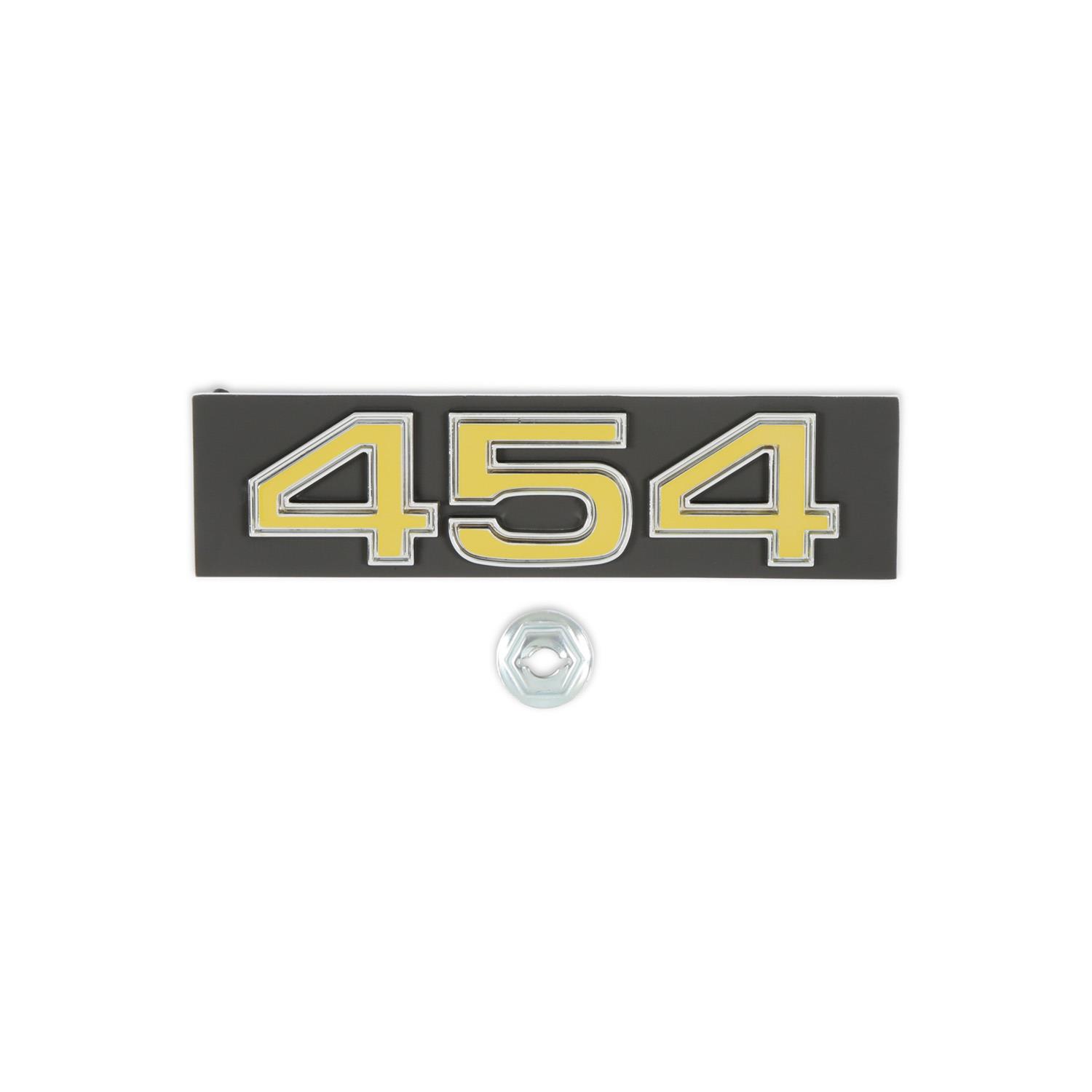 Brothers Trucks Emblems 06-159 Emblems, Black/Gold, 454 Logo, Grille Position, Bolt-on, Chevrolet, GMC, Each thumbnail 4